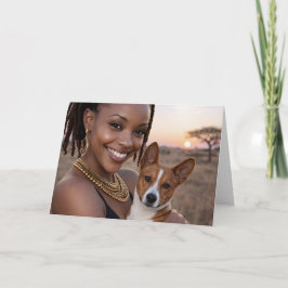 Cartão African Basenji Blank Card 