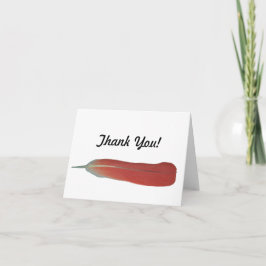 Cartão African Grey Red Feather Thank You Notes