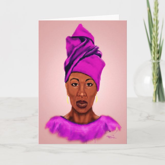 Cartão African Queen greeting card (Frente)