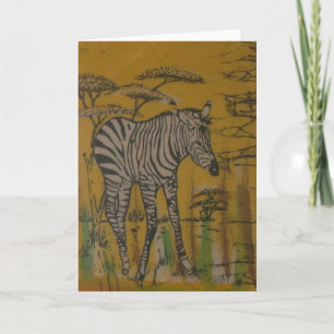 Cartão African Zebra Print Customize Product