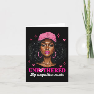 Cartão Afro-Americana Rainha Sy Negra Unbothe