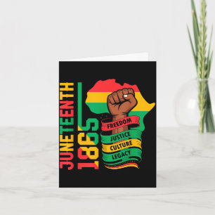 Cartão Afro-americano 1865 juneteenth história negra