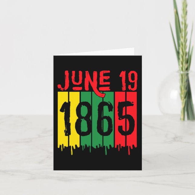 Cartão Afro-americano 19 de junho de 1865 (Frente)