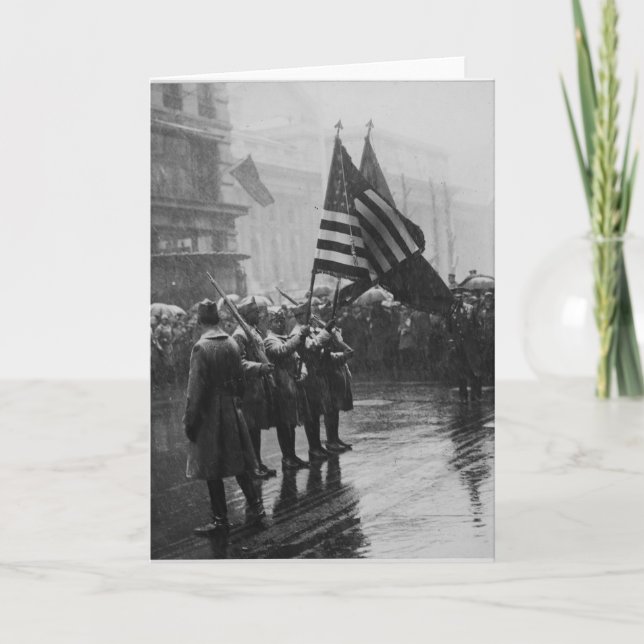 Cartão Afro-americano da infantaria dos soldados do (Frente)