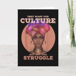 Cartão Afro-americano t s para mulheres Cultura da Histór