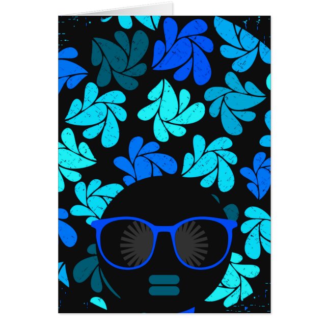 Cartão Afro Diva Azul  (Frente)