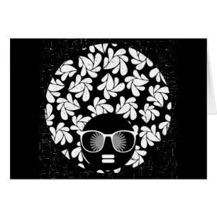 Cartão Afro Diva Preto e Branco