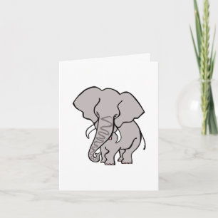 Cartão Afro-ELEFANTE - Imagem animal ameaçada -