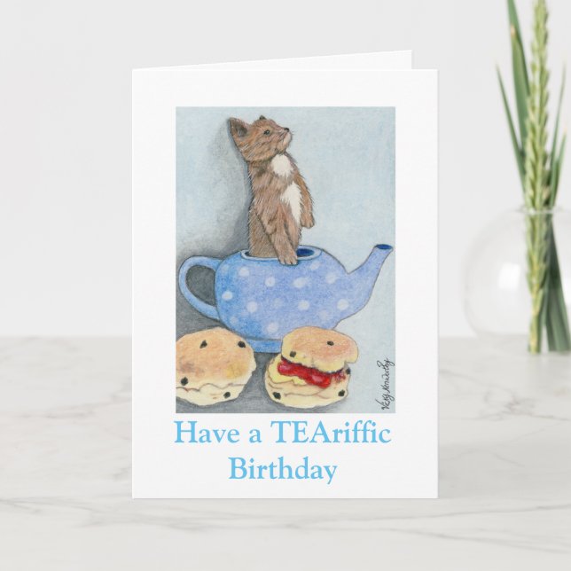Cartão Afternoon Tea Birthday Card (Frente)