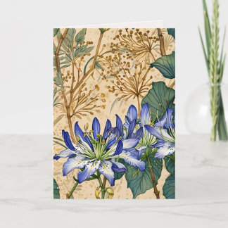 Cartão Agapanthus e Flores Silvestres