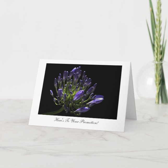Cartão Agapanthus - Parabéns sobre sua promoção (Frente)