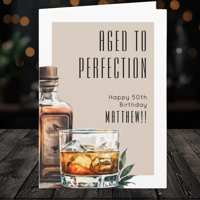 Cartão Aged To Perfection Men's Birthday (Aged To Perfection Men's Birthday Card)