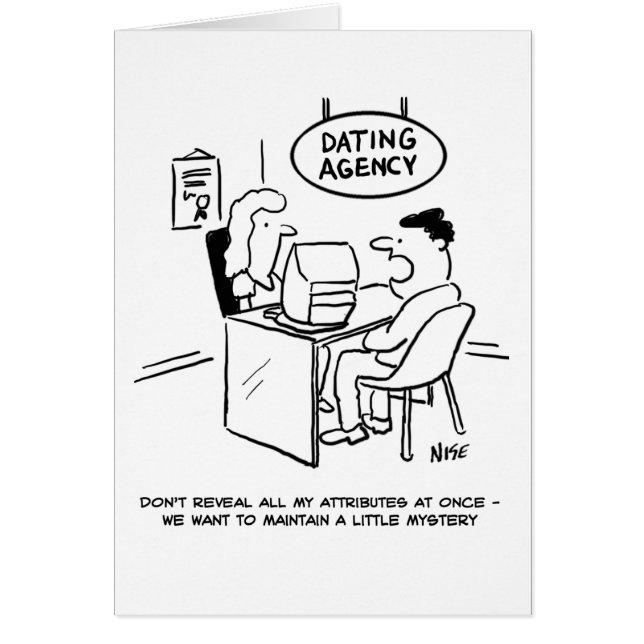 Cartão Agência de namorando - não revelar todos os meus a (Frente)