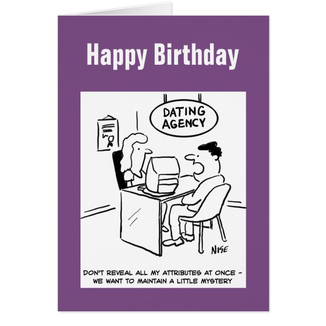 Cartão Agência de namorando - não revelar todos os meus a (Frente)