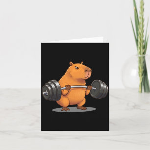 Cartão Agência Governamental Capivara Academia Engraçado 