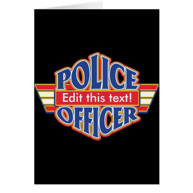 Cartão Agente da polícia feito sob encomenda (Frente)