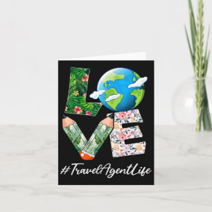 Cartão Agente de Viagens Ama o Mundo Dia da Terra Salve o