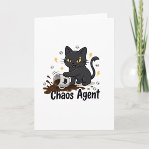 Cartão Agente do Caos Gato Preto