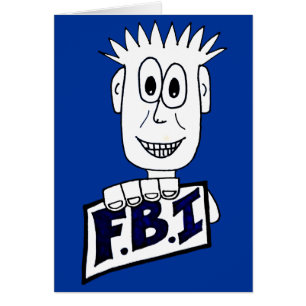 Cartão Agente do FBI dos desenhos animados