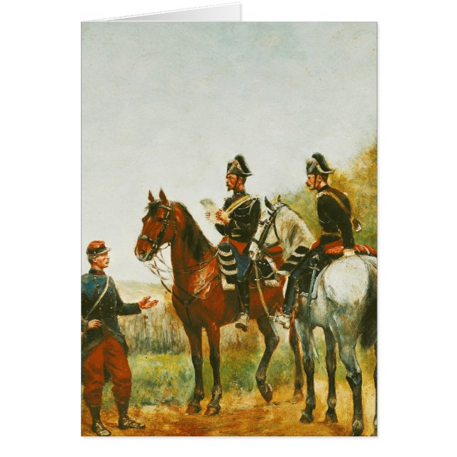 Cartão Agentes da polícia em uma excursão da inspeção (Frente)