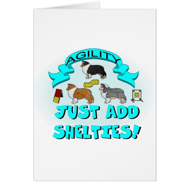 Cartão Agilidade - apenas adicione Shelties (Frente)