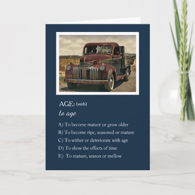 Cartão Aging - I'll Make it up as I Go - Birthday Card (Frente)