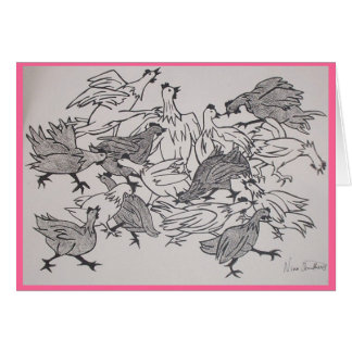 Cartão agitação da galinha