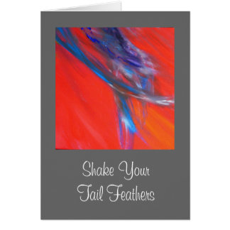 Cartão Agite suas penas de cauda
