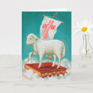 Cartão Agnus Dei / Cordeiro Pascale Cristão Genérico