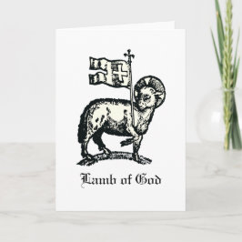 Cartão Agnus Dei The Paschal Lamb of God Fine Art 