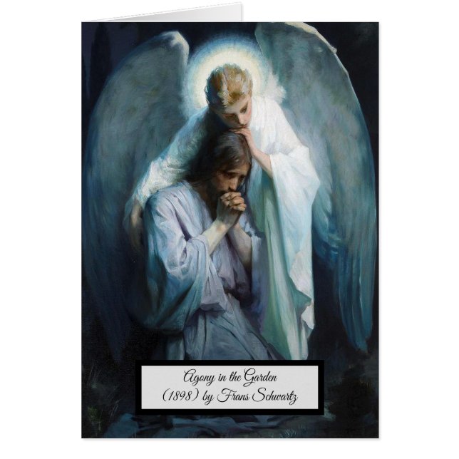 Cartão Agonia no Cristo de Jesus Jardim (Frente)