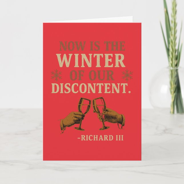 Cartão Agora é o Inverno do Descontentamento (Frente)