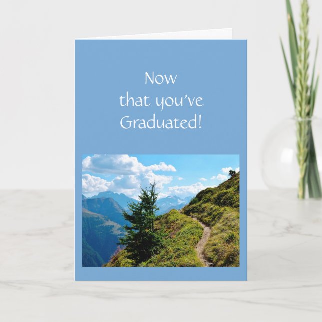 Cartão Agora que você se graduou no topo do mundo (Frente)