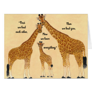 Cartão Agora Temos Tudo A Família Girafa