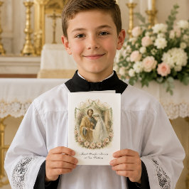 Cartão Agradecimento ao Servo do Altar de Casamento Catól
