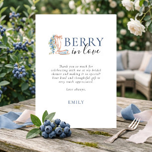 Cartão Agradecimento Chuva de Noiva Mirtilo Berry In Love