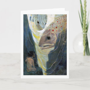 Cartão Água, Bebê e Peixe, Jessie Willcox Smith