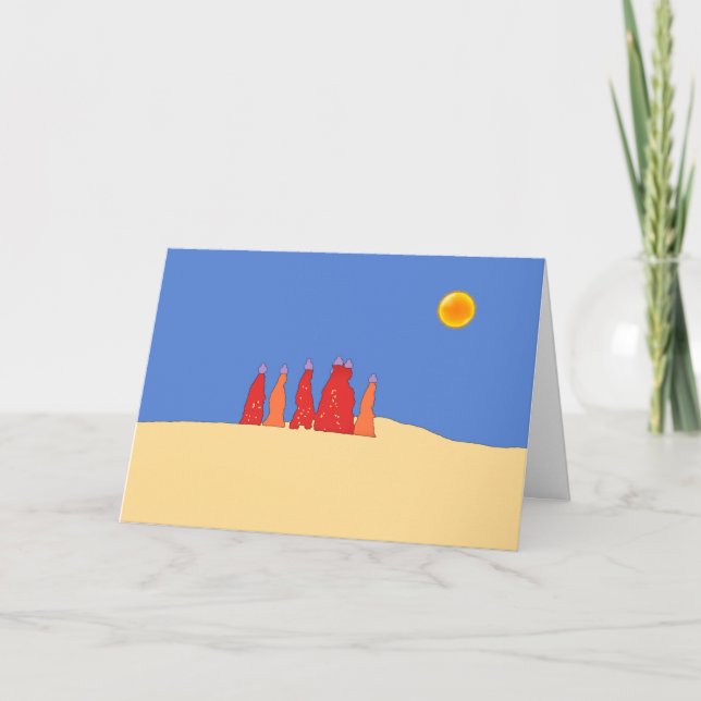 Cartão Água carregando feminina no deserto de Thar - Raja (Frente)