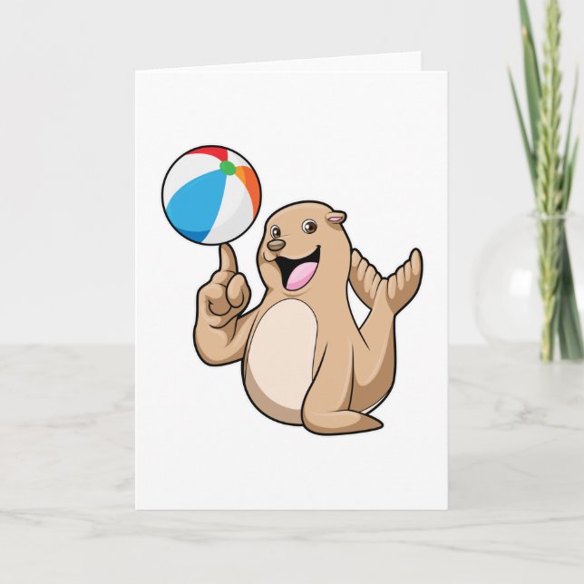 Cartão Água de foca Pólo aquático (Frente)