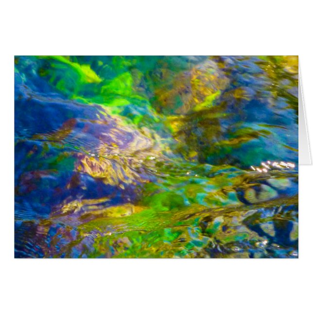 Cartão Água de primavera clara (Frente Horizontal)