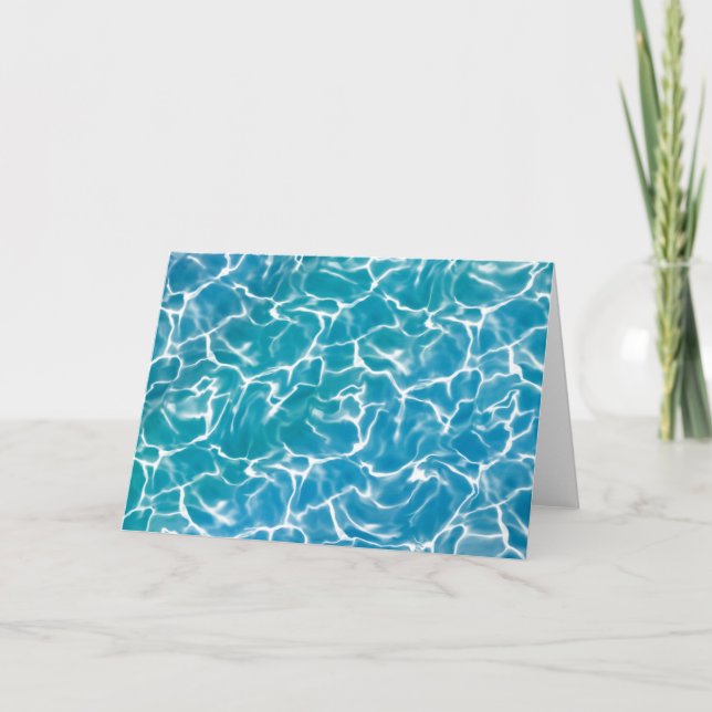 Cartão Água do mar azul (Frente)