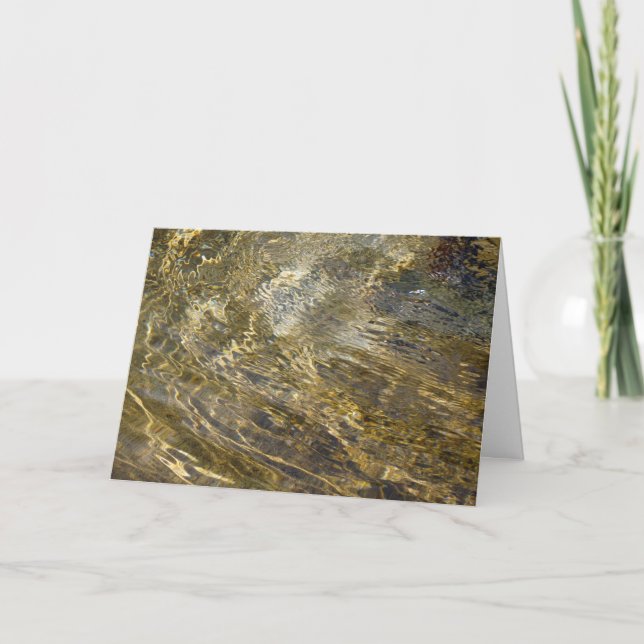 Cartão Água dourada da fonte (Frente)