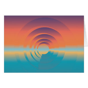 Cartão água e horizonte