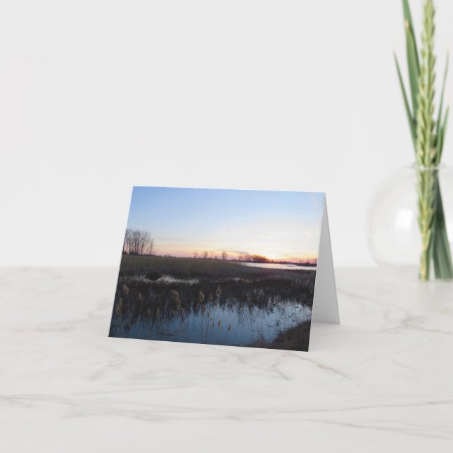 Cartão Água estática e placa de saudação Sun - Vazio (Frente)