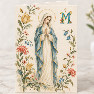 Cartão Água-forte Maria Maria Floral Vintage