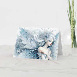 Cartão Água Neve Fada "Feliz Aniversário!" Saudação