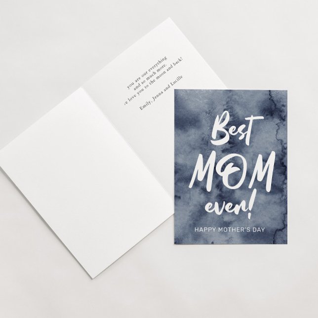 Cartão água salpicada melhor mãe de sempre dia de as mães (Criador carregado)