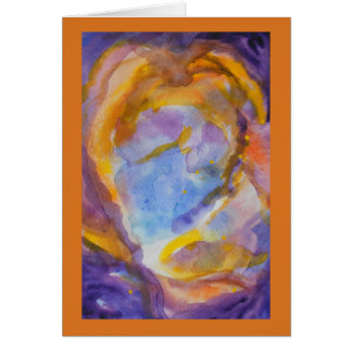 Cartão Aguarela da nebulosa do espaço