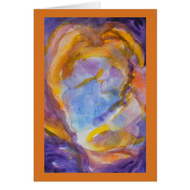 Cartão Aguarela da nebulosa do espaço (Frente)