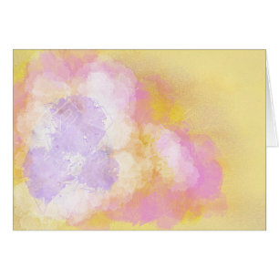 Cartão Aguarelas abstratas - fundo alaranjado